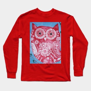 Rose Flower Owl Long Sleeve T-Shirt